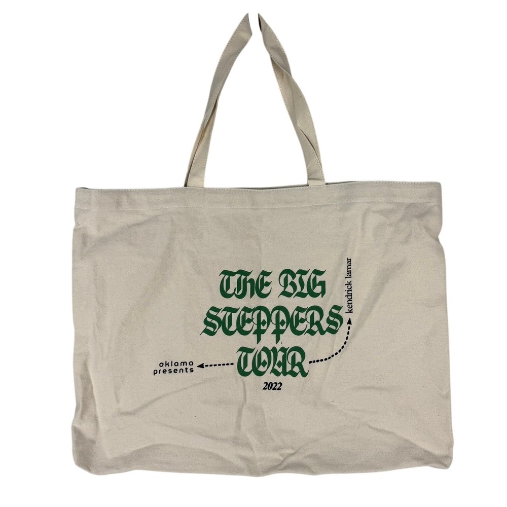 Kendrick Lamar‎ The Big Steppers Tour 2022 Tote Bag Beige Rich Spirit Merch NEW
